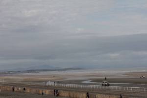 The racecourse and sea at Laytown